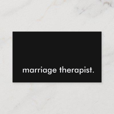 marriage therapist.