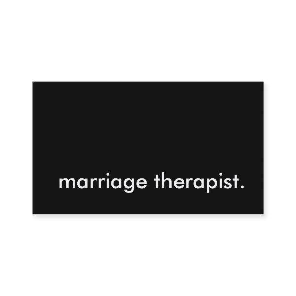 marriage therapist.