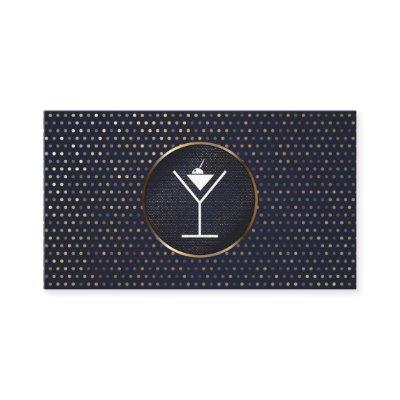 Martini / Mixology | Gold Metallic Speckled Patter