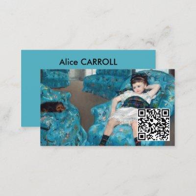 Mary Cassatt - Little Girl Blue Armchair - QR Code