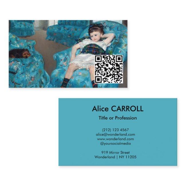 Mary Cassatt - Little Girl Blue Armchair - QR Code