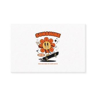 mascot sun flower with skateboard