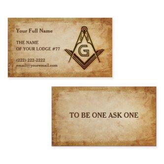 Masonic  Template | Rustic Parchment