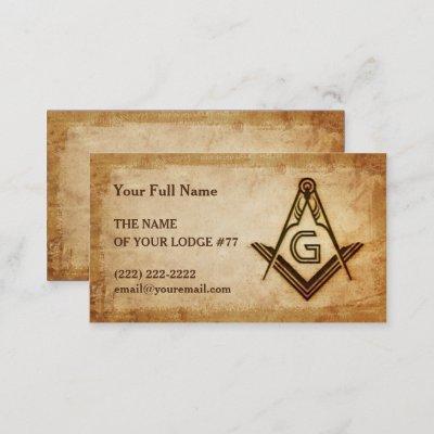 Masonic  Template | Rustic Parchment