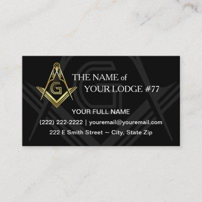 Masonic  | Black and Gold Freemason