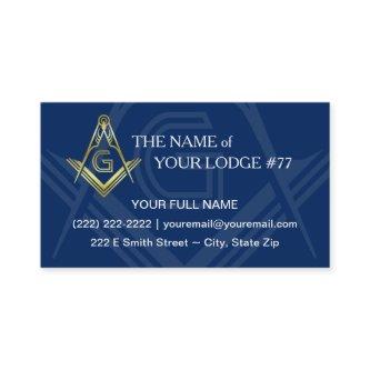 Masonic  | Navy Blue Gold Freemason