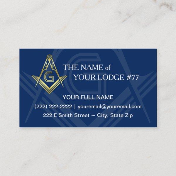 Masonic  | Navy Blue Gold Freemason