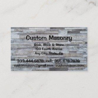 Masonry Brick, Block Stone Custom Business