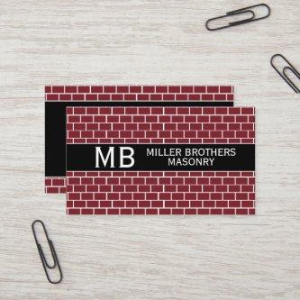 Masonry Bricklayer Bricks Template Minimalist Busi
