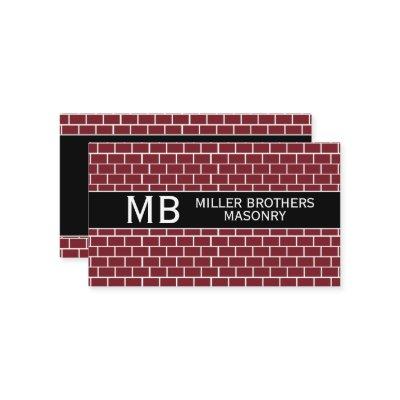 Masonry Bricklayer Bricks Template Minimalist Busi