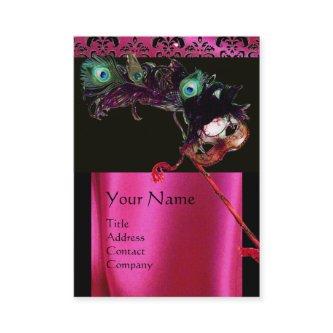 MASQUERADE BLACK PINK FUCHSIA SILK DAMASK CLOTH