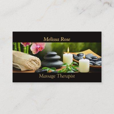 Massage Bamboo Orchid Stones Candle