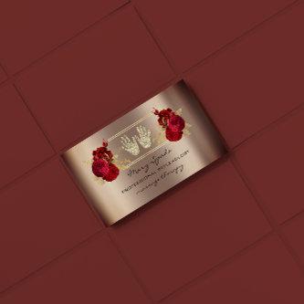 Massage Reflexology Reiki Hands Rose Gold QR Code