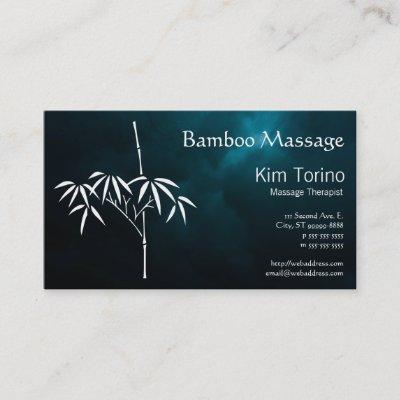 Massage Therapist Bamboo Dark Clouds Appointment