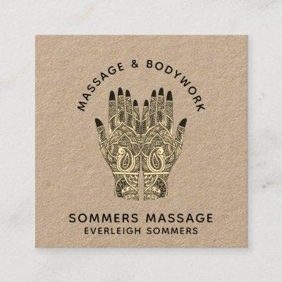 Massage Therapist Body Work Mehndi Henna Kraft Squ Square