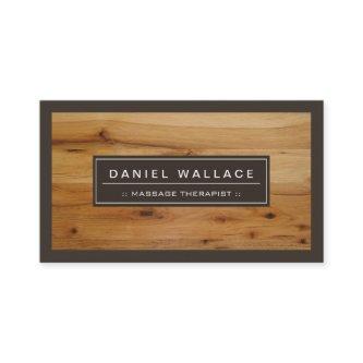 Massage Therapist - Classy Wood Grain Look