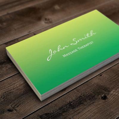 Massage Therapist Elegant Spring Green
