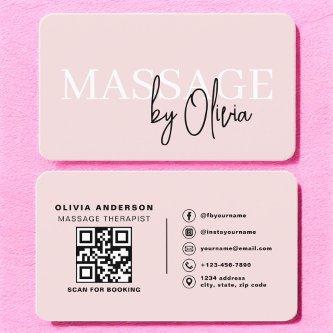 Massage Therapist QR Code Blush Pink