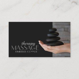 Massage Therapy Black Healing Stones