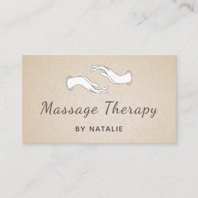 Massage Therapy Boho Script Modern Healing Hands