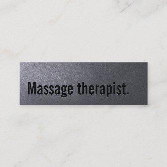 Massage Therapy Elegant Minimalist Black Mini