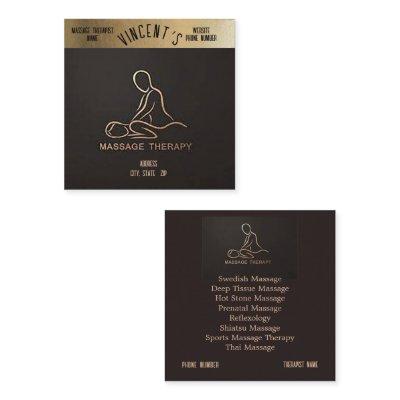 Massage Therapy Gold & Black