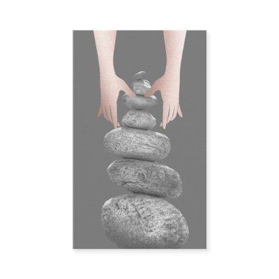 Massage Therapy Hands Balanced Rocks Wellness Spa