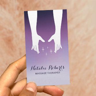 Massage Therapy Healing Hands Spa Purple Ombre