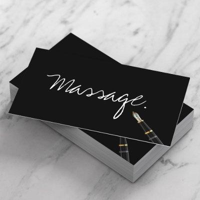Massage Therapy Minimalist Handwritten Script