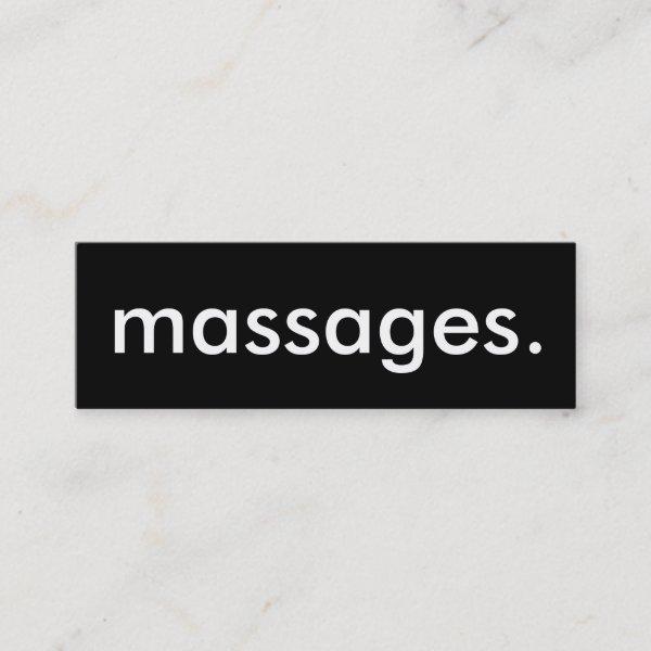 massages. loyalty punch card