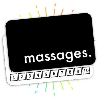 massages. loyalty punch card