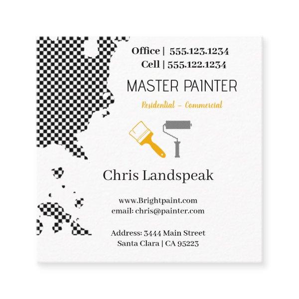 Masterpainter & Black & White Checkerboard pattern Square
