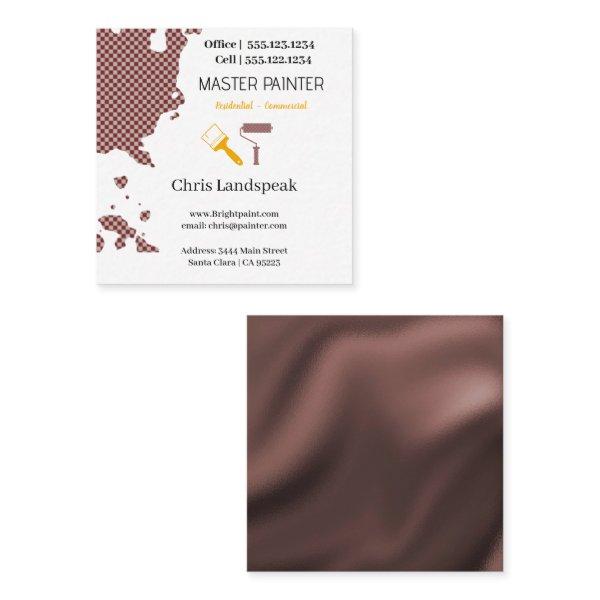 Masterpainter & Brown Yellow Checkerboard pattern Square