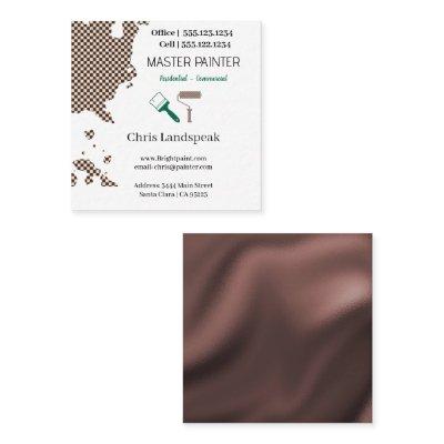 Masterpainter & Dark Brown Checkerboard pattern Square