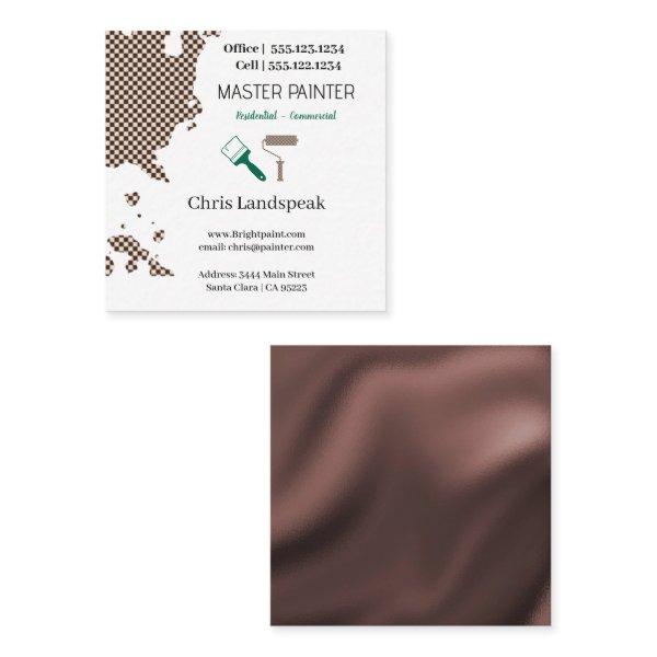 Masterpainter & Dark Brown Checkerboard pattern Square