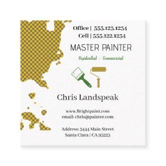 Masterpainter & Gray Yellow Checkerboard pattern Square