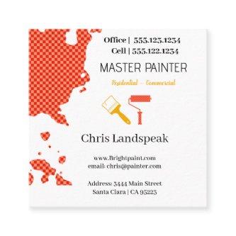 Masterpainter & Orange Checkerboard pattern Square