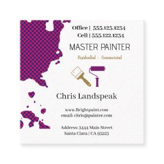 Masterpainter & Red Gold Checkerboard pattern Square