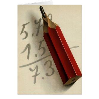 Math Equation with Red Pencil, Vintage Business