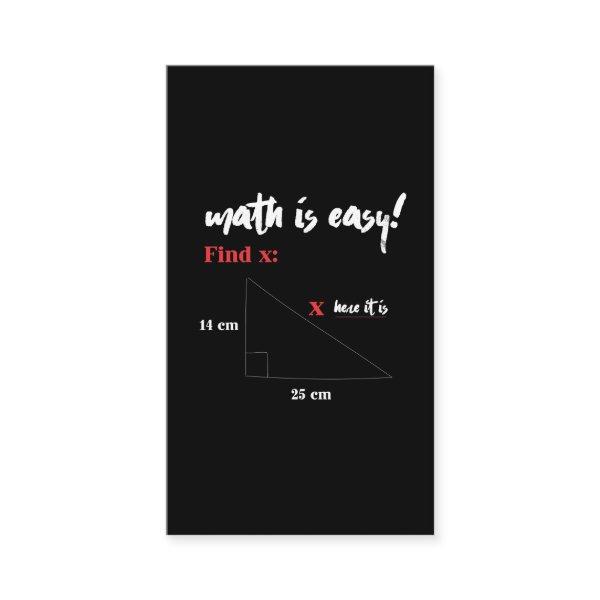 Math Is Easy Funny Math Teacher Joke