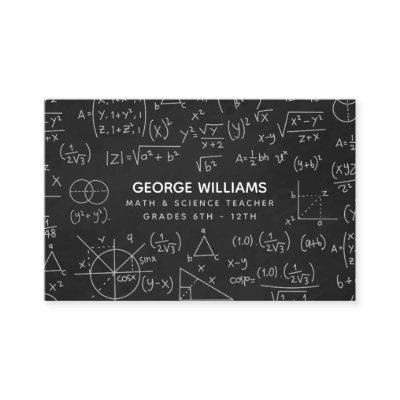 Math Science Teacher School Tutor Calling Card