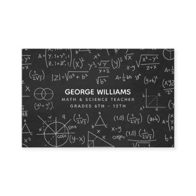 Math Science Teacher School Tutor Calling Card