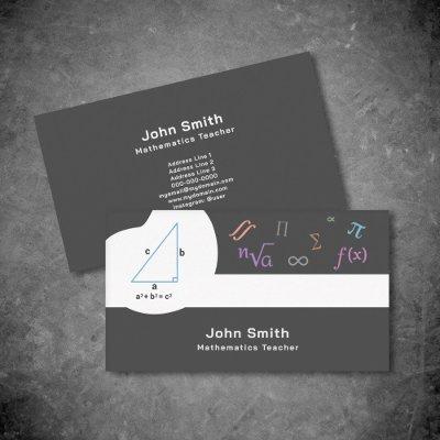 Math Teacher  with Mathematics Symbol