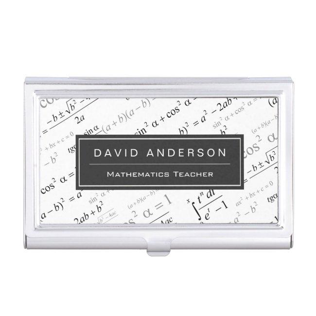 Math Teacher Stylish Mathematics Equations Pattern Case