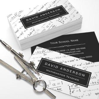 Math Teacher Stylish Mathematics Formulas Pattern