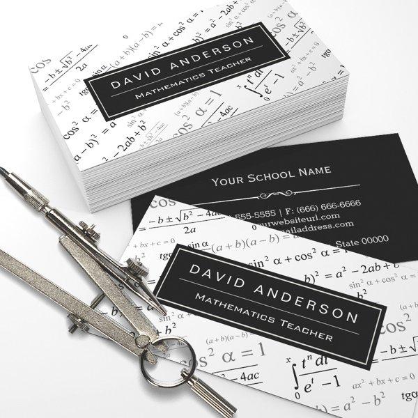 Math Teacher Stylish Mathematics Formulas Pattern