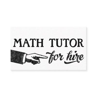 Math Tutor  - Cool Vintage