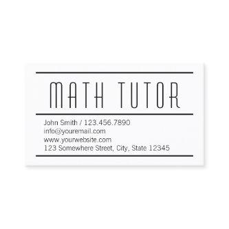 Math Tutor Minimalist