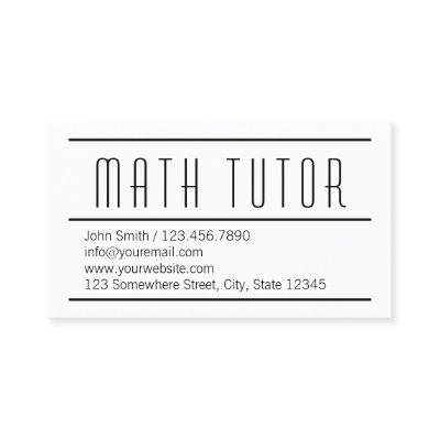 Math Tutor Minimalist