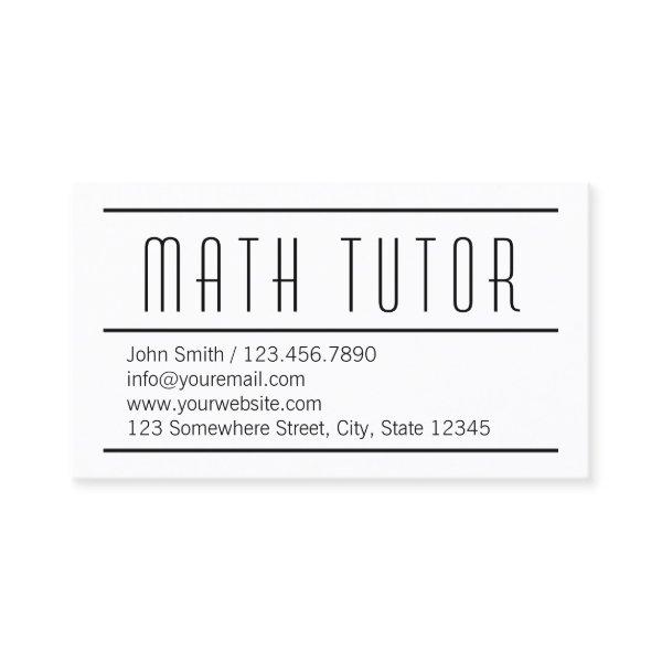 Math Tutor Minimalist